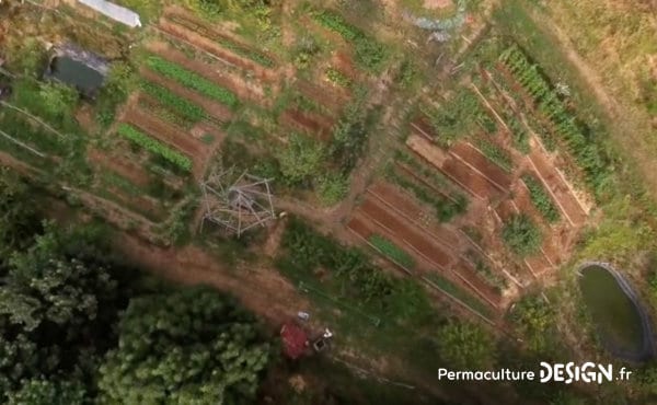 Un écolieu remarquable avec un jardin en permaculture où le maraîchage sert directement à fournir le restaurant de la maison d’hôtes.